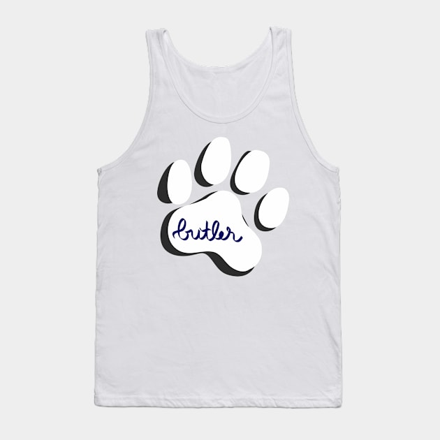 Butler Bulldogs Paw Print Tank Top by turbo-swift